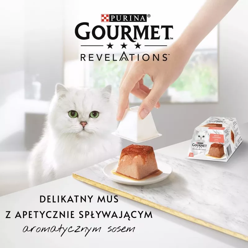 Purina Gourmet Revelations comida húmeda para gatos con salmón, 2 x 57 g