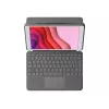 Logitech Combo Touch - teclado y funda folio - con trackpad - retroiluminado - Apple Smart connector - QWERTZ - Suiza - Graphite - para Appl