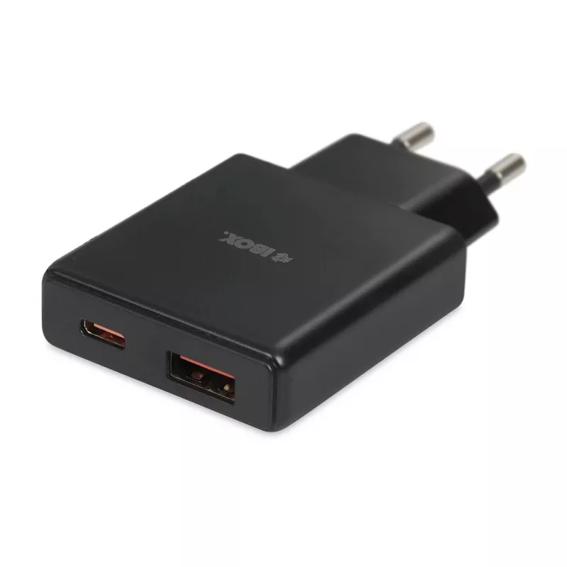 iBOX C-43 Slim GaN PD30W cargador de pared, Negro