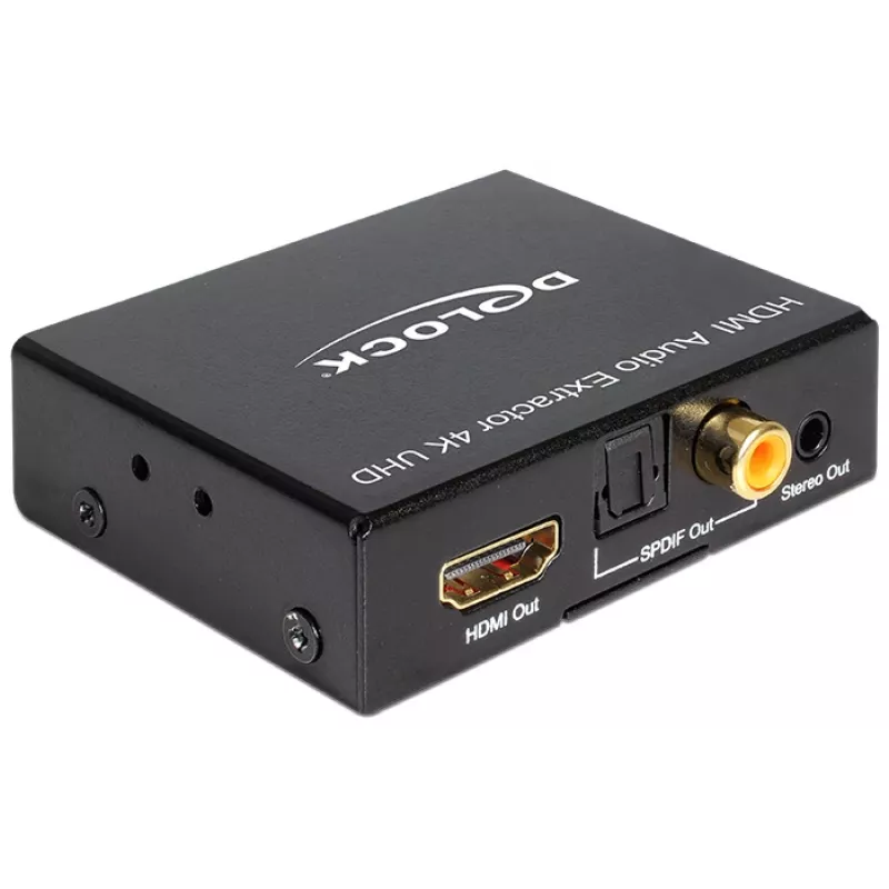 Extractor de audio HDMI estéreo / 5.1 canales 4K, adaptador negro