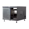 Estante organizador de cables TECHLY 367652 con fijación adhesiva 3M, acero, 550×550×410 mm, negro