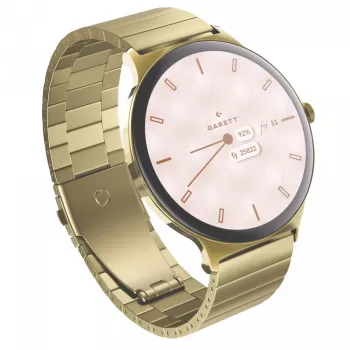 Smartwatch Garett Verona 2 Gold Steel con Bluetooth y medidor de frecuencia cardíaca