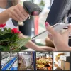 Lector de códigos de barras inalámbrico QOLTEC 50856 – 1D y 2D inalámbrico de mano, interfaz USB, carcasa de ABS, 170×62×100 mm, 203 g
