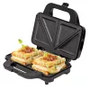 Sandwichera Adler AD 3043, 1300 W, placas antiadherentes, 2 sándwiches, superficie de cocción 285 × 152 mm, negra