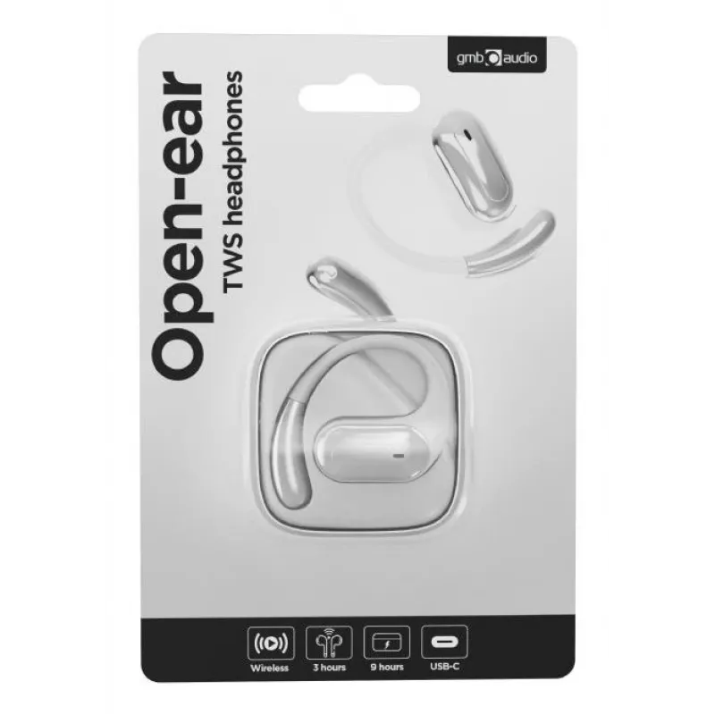 Gembird OWS-01-W auriculares Bluetooth TWS open-ear, blancos
