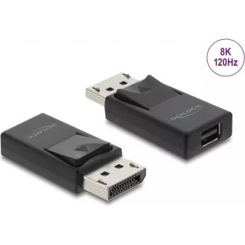 Delock 61074 adaptador de DisplayPort a Mini DisplayPort, 8K, HDR, HDCP, bidireccional