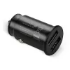 everActive CC-25C cargador de coche, 2x USB 12 W, con cable USB-C