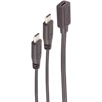Cable USB ShiverPeaks BS13-20020 USB 2.0 0,3 m 2x USB-C negro