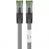 Cable de red Goobay CAT 8.1, S/FTP (PiMF), gris, 0,5 m - LSZH libre de halógenos, cobre AWG 24 (55135)