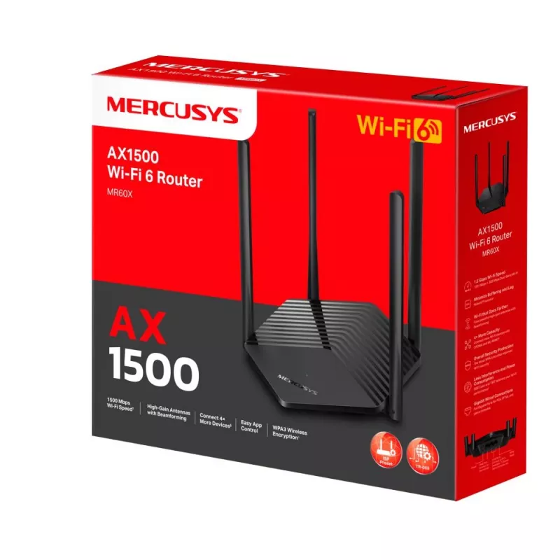 Router Mercusys AX1800 Dual Band WiFi 6