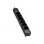 Regleta Eaton Protection Strip 6 DIN con protección contra sobretensiones (6 tomas Schuko, con interruptor) - negra (PS6D)