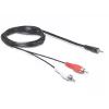 Cable de audio DeLOCK 84000 1,5 m 2xRCA 3,5 mm negro