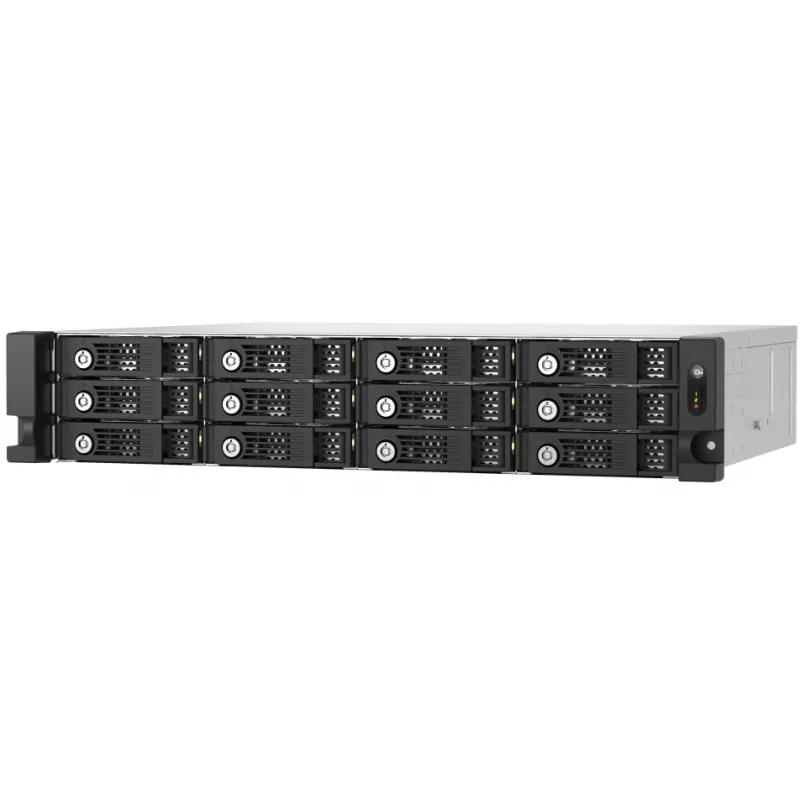 QNAP - matriz de discos - 12 bahías (SATA-600) - SAS 12Gb/s (externo) - rack - montaje integrado - 2U (TL-R1200PES-RP)