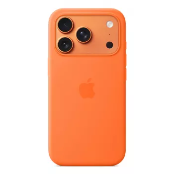 Funda de silicona Apple iPhone 17 Pro MagSafe naranja