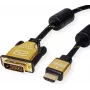 ROLINE 11.04.5896 Adaptador de cable de vídeo 1,5 m HDMI Type-A (estándar) DVI-D negro - oro (11.04.5896)