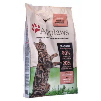 Applaws Comida seca para gatos Adult Huhn & Lachs, 7,5 kg, 36,5 % proteína, 16 % grasa, sin gluten ni soja
