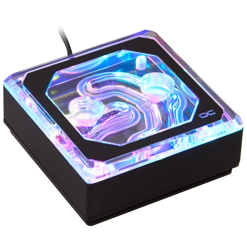 Alphacool 11992 - refrigerador líquido - acetal - acrílico - aluminio - latón - cobre - níquel - acero inoxidable - negro - transparente - 1/4 - 60 °C - 0,8 bar (11992)