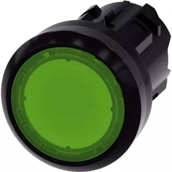 Siemens Pulsador actuador plano, anillo frontal de plástico verde SIRIUS ACT 3SU1001-0AB40-0AA0 1 ud. (3SU1001-0AB40-0AA0)
