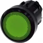 Siemens Pulsador actuador plano, anillo frontal de plástico verde SIRIUS ACT 3SU1001-0AB40-0AA0 1 ud. (3SU1001-0AB40-0AA0)