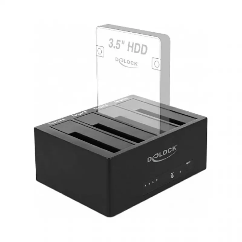 Estación de acoplamiento Delock USB 3.0 para 4 x SATA HDD / SSD con función de clonación (64063)