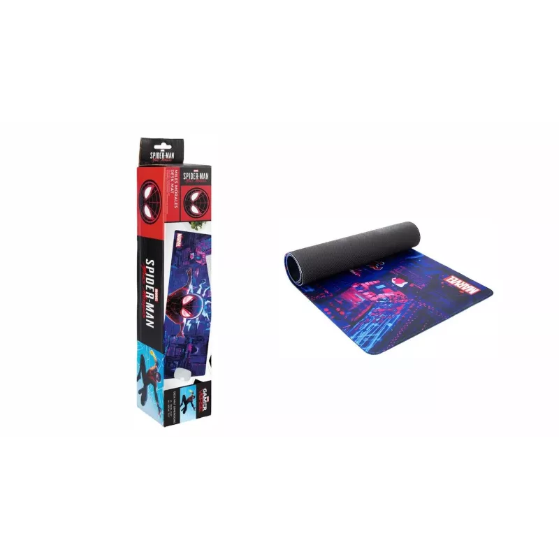 Alfombrilla de escritorio Paladone Spiderman Miles Morales — gran superficie para gaming/trabajo, base antideslizante