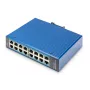 Conmutador de red Digitus 16 puertos Gigabit Ethernet, industrial, no gestionado