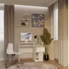 Escritorio top e shop PORTO derecho blanco, tablero rectangular de aglomerado 985×510×755 mm, 1 cajón, bandeja para teclado