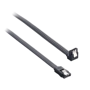CableMod ModMesh - Cable SATA - Serial ATA 150/300/600 - SATA (M) en ángulo recto a SATA (M) - 60 cm - Carbón (CM-CAB-RSAT-N60KC-R)