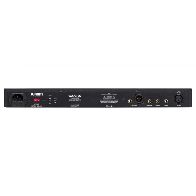 Preamplificador de audio WARM AUDIO WA73-EQ — monocanal, negro, 20–20.000 Hz, entrada 1200 Ω, 115/230 V