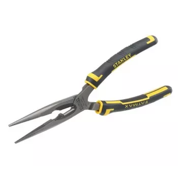 Alicates de punta redonda Stanley FatMax Long Nose Pliers negro amarillo 200 mm 203 g