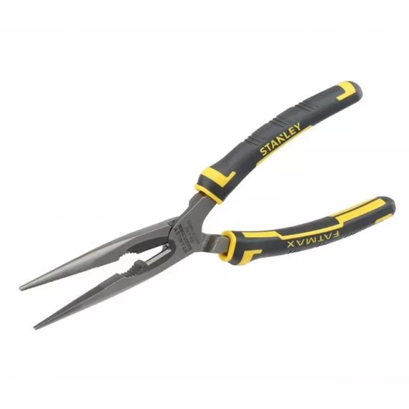 Alicates de punta redonda Stanley FatMax Long Nose Pliers negro amarillo 200 mm 203 g