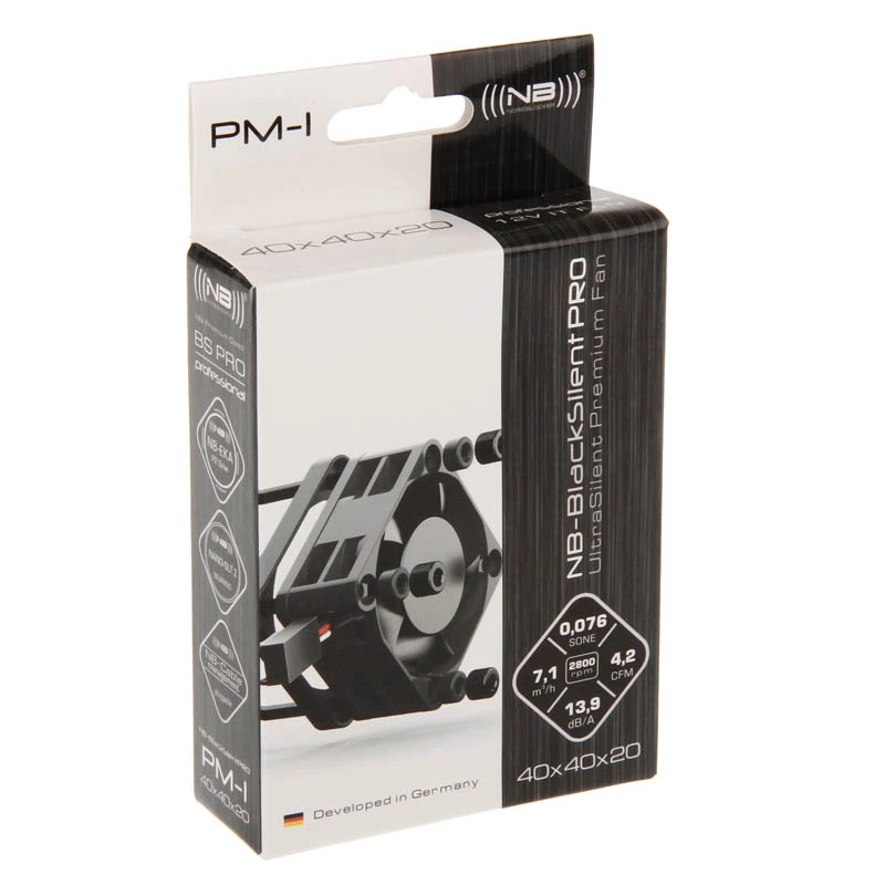 Ventilador de carcasa NOISEBLOCKER SchwarzSilentPRO PM-1 40mm