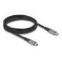 Cable USB DeLOCK 81192 USB4 Gen 2x2 2m USB-C negro gris