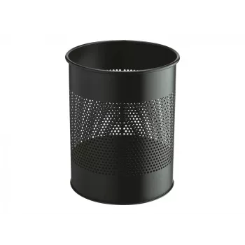 Papelera resistente - Redonda - 15 L - Acero