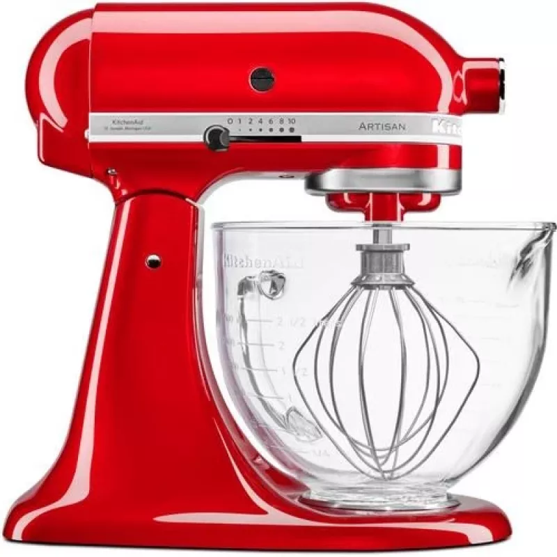 KitchenAid 5KSM5GB Bol de cristal para batidoras de pie, 4,8 L