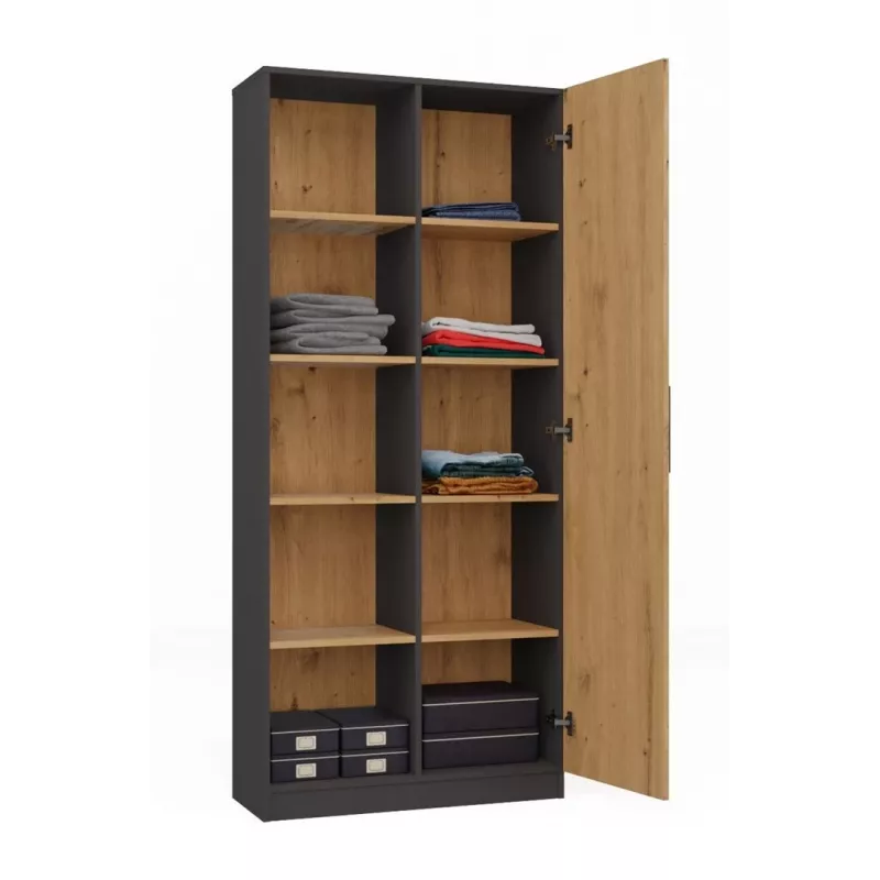 Módulo superior de estantería Topeshop RD-80 ANT/ART KPL, 10 estantes, tablero de partículas, 800×300×1820 mm