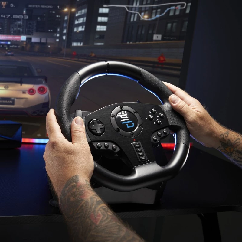 Volante + pedales Subsonic SV750 negro rotación 270° USB