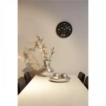 Reloj de pared NeXtime 3049 Serious Black, Ø32 cm, negro