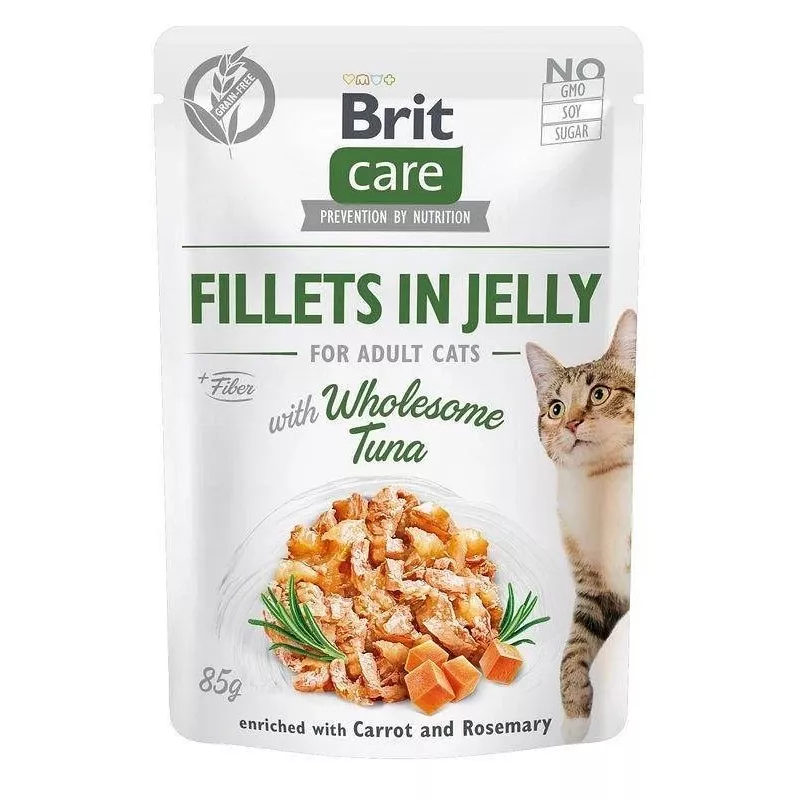 Sobre de comida húmeda para gatos Brit Care FJ Flavour Box en gelatina 12 x 85 g
