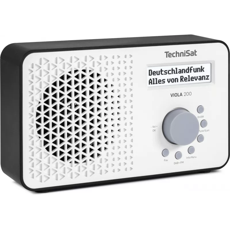 TechniSat VIOLA 200 radiodespertador digital DAB+, blanco/negro