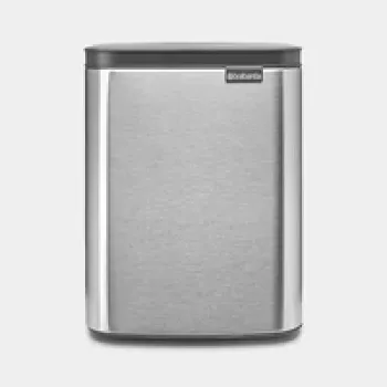 Cubo de basura BRABANTIA BO 7 l acero mate antihuellas – capacidad 7 l, acabado acero inoxidable mate