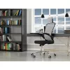 Silla de oficina top e shop DORY SZARY — asiento acolchado, respaldo de malla, 650×620 mm, altura hasta 122 cm