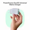 Fuente de alimentación Green Cell PowerSource Solo30 30W blanca — cargador USB-C, 30 W de potencia de salida