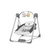 Hamaca para bebé Lionelo OTTO COZY gris — hamaca compacta para bebé, asiento suave, cinturón de seguridad