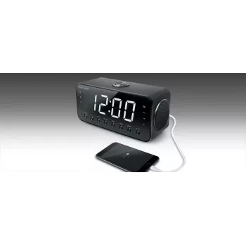 Radio despertador Muse M-192 CR — reloj digital, sintonizador FM, pantalla LED de 1,8