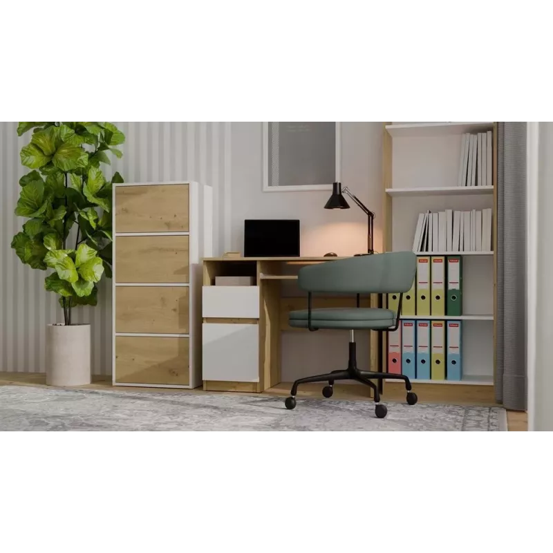Cómoda ALMA blanca/roble artisan