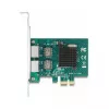 Tarjeta DeLOCK PCI Express x1 a 2 x RJ45 Gigabit LAN BCM Gris
