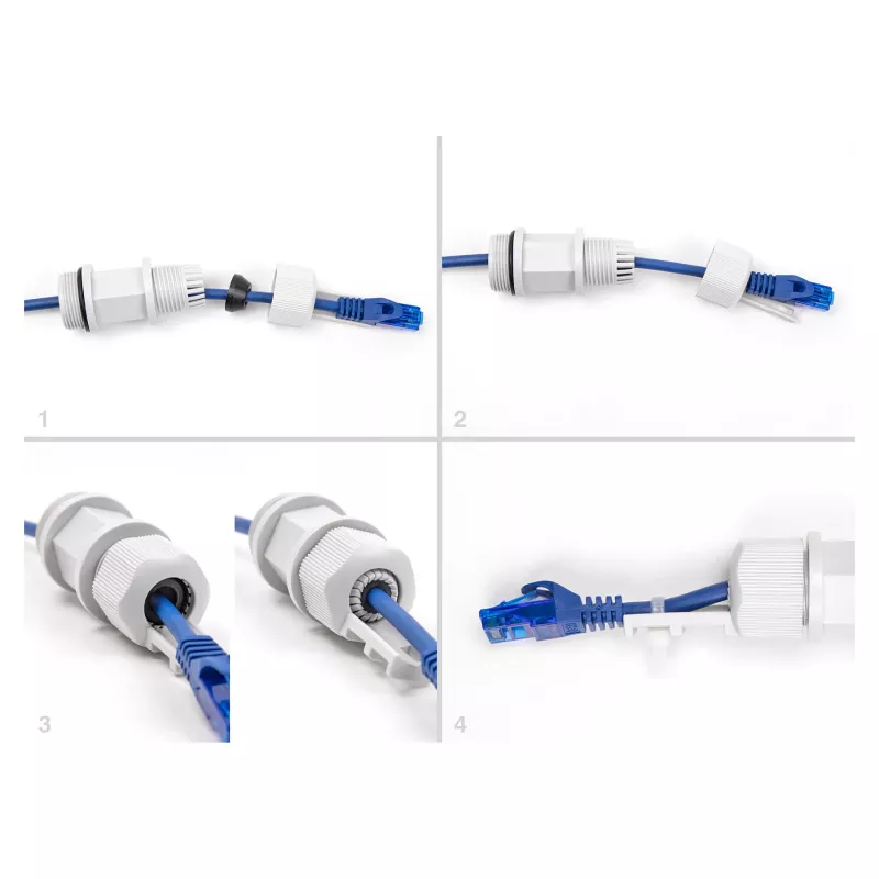 Prensaestopas M28 DELOCK, plástico, gris, con sujeción para brida, 1 ud.
