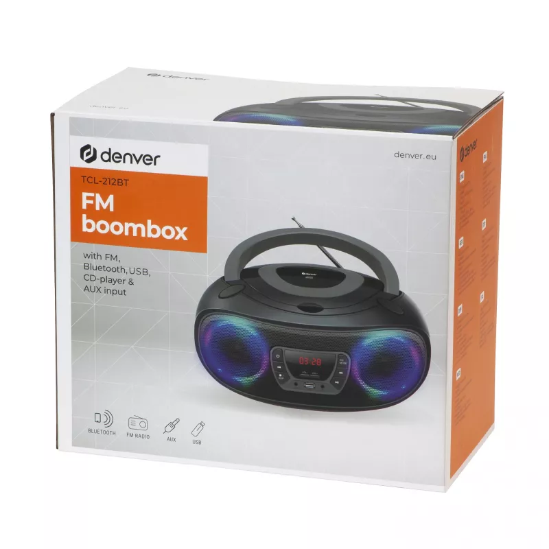 Reproductor de CD portátil Denver TCL-212BT GRAU