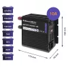 Cargador de baterías Qoltec Smart Monolith para baterías LiFePO4 AGM GEL SLA | 10A | 12V